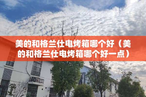 美的和格兰仕电烤箱哪个好（美的和格兰仕电烤箱哪个好一点）