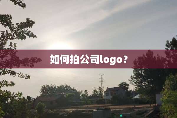 如何拍公司logo？