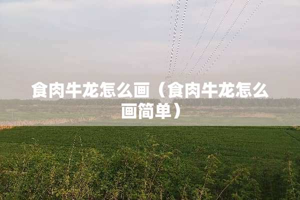 食**龙怎么画（食**龙怎么画简单）