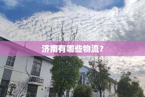 济南有哪些物流？
