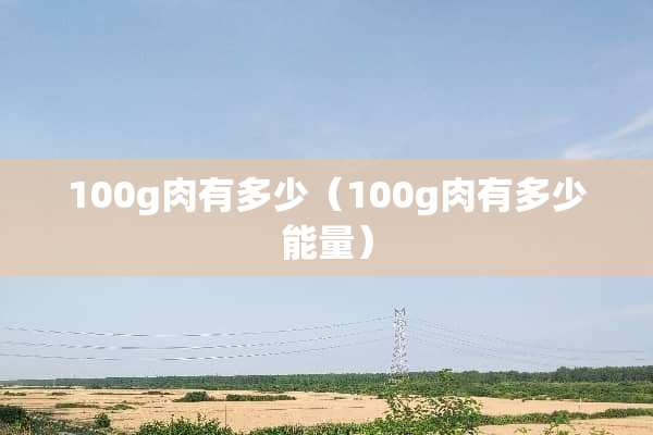 100g肉有多少（100g肉有多少能量）