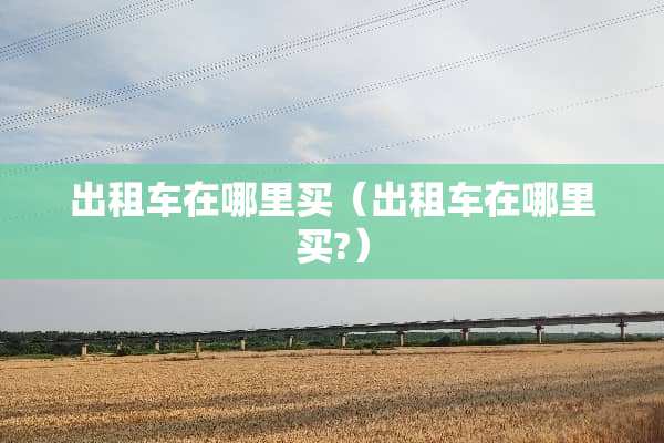出租车在哪里买（出租车在哪里买?）