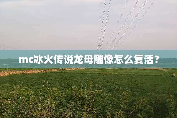 mc**传说龙母雕像怎么**？