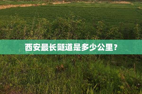 西安最长隧道是多少公里？