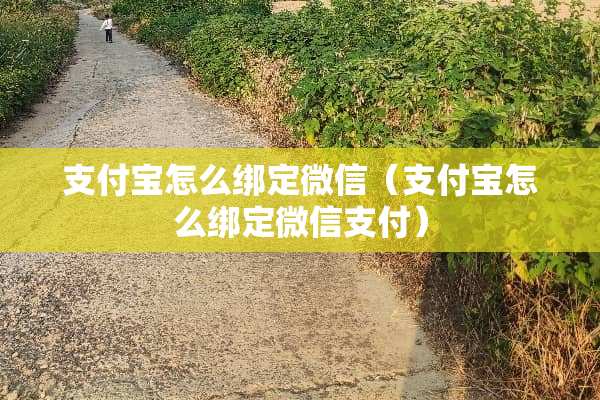 支付宝怎么绑定微信（支付宝怎么绑定微信支付）