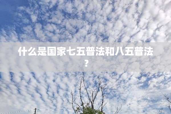 什么是国家七五普法和八五普法？
