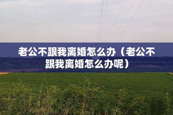 老公不跟我**怎么办（老公不跟我**怎么办呢）