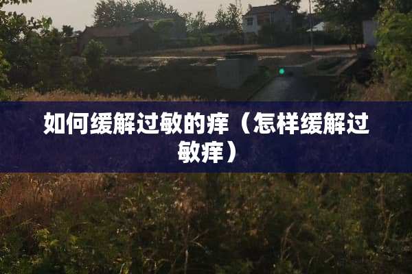 如何缓解过敏的痒（怎样缓解过敏痒）