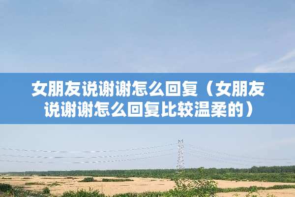 女朋友说谢谢怎么回复（女朋友说谢谢怎么回复比较温柔的）