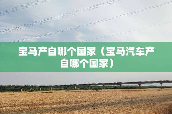 宝马产自哪个国家（宝马汽车产自哪个国家）