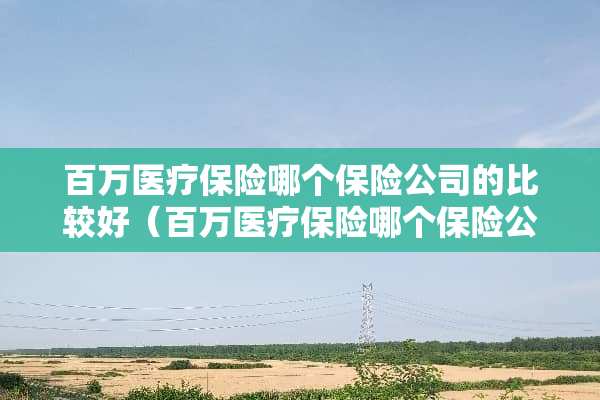百万医疗保险哪个保险公司的比较好（百万医疗保险哪个保险公司的比较好太平洋）