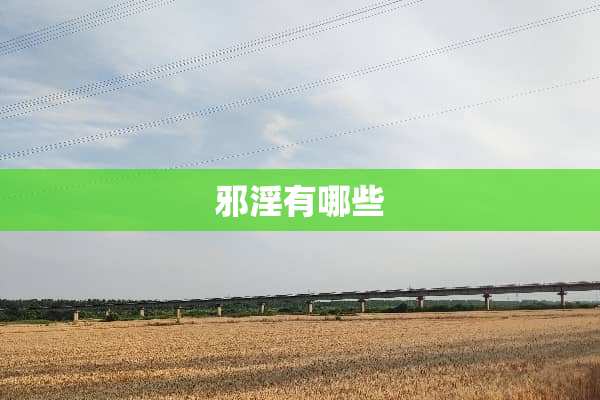 邪*有哪些