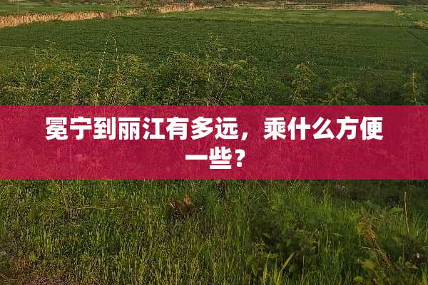 冕宁到丽江有多远，乘什么方便一些？
