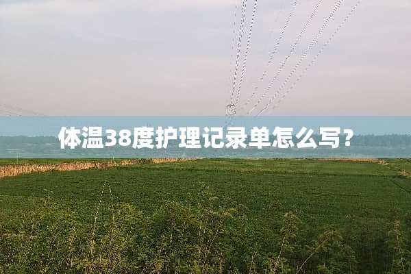 体温38度护理记录单怎么写？