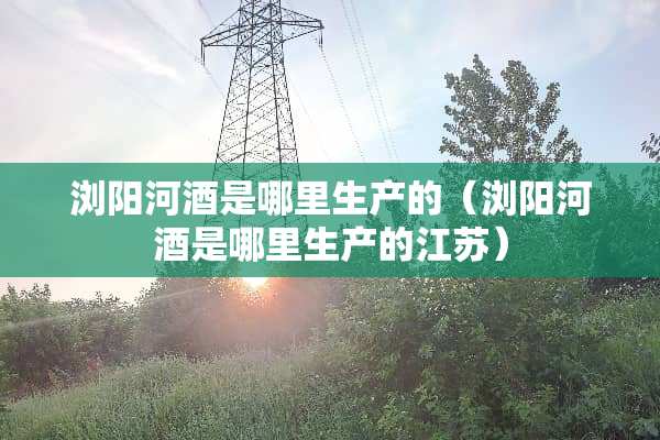 浏阳河酒是哪里生产的（浏阳河酒是哪里生产的江苏）