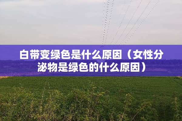 白带变绿色是什么原因（女性分泌物是绿色的什么原因）