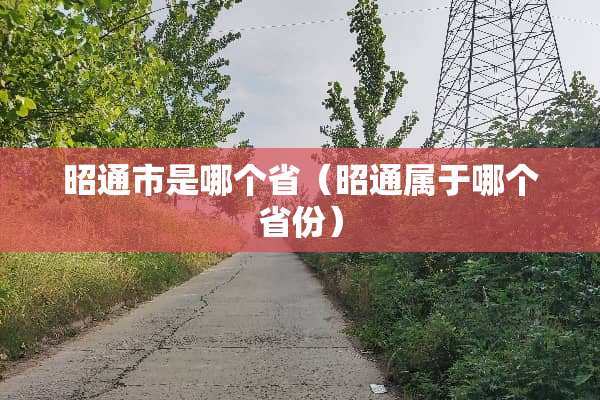 昭通市是哪个省（昭通属于哪个省份）
