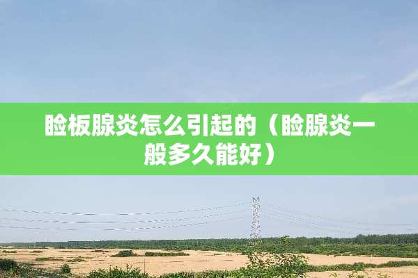 睑板腺炎怎么引起的（睑腺炎一般多久能好）