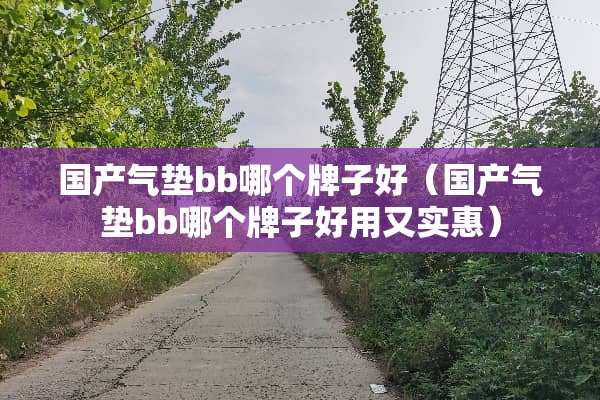 国产气垫bb哪个牌子好（国产气垫bb哪个牌子好用又实惠）