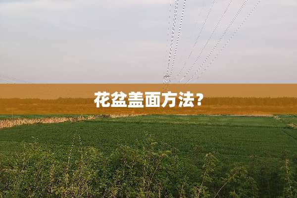 花盆盖面方法？
