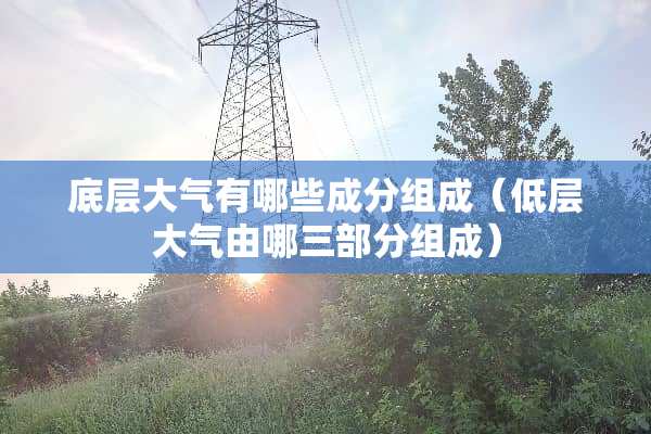 底层大气有哪些成分组成（低层大气由哪三部分组成）