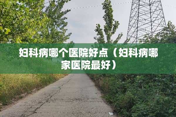 妇科病哪个医院好点（妇科病哪家医院最好）