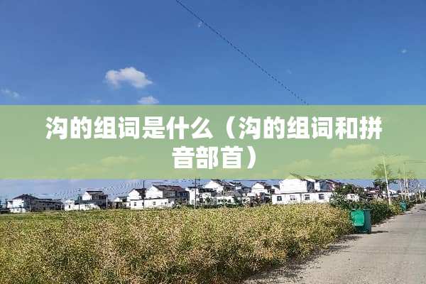 沟的组词是什么（沟的组词和拼音部首）