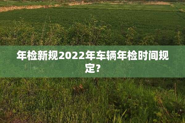 年检新规2022年车辆年检时间规定？