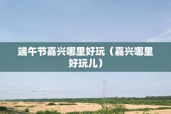 端午节嘉兴哪里好玩（嘉兴哪里好玩儿）