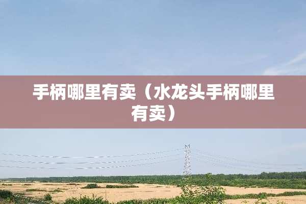 手柄哪里有卖（水龙头手柄哪里有卖）
