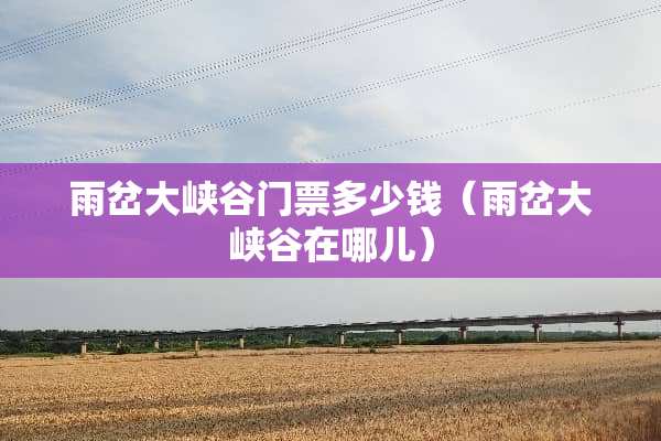雨岔大峡谷门票多少钱（雨岔大峡谷在哪儿）