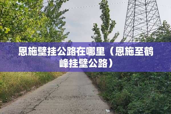 恩施壁挂公路在哪里（恩施至鹤峰挂壁公路）