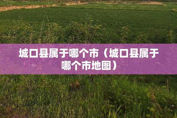 城口县属于哪个市（城口县属于哪个市地图）
