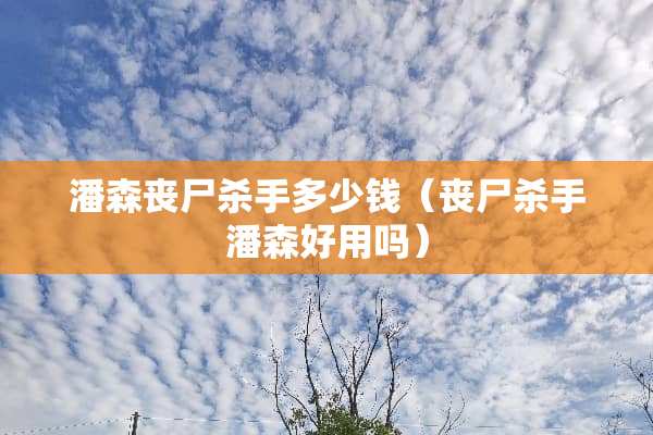 潘森丧尸**多少钱（丧尸**潘森好用吗）
