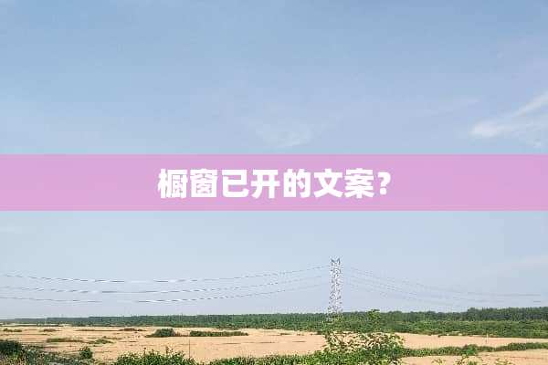 橱窗已开的文案？