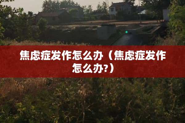 焦虑症发作怎么办（焦虑症发作怎么办?）