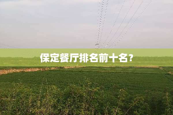 保定餐厅排名前十名？
