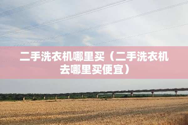 二手洗衣机哪里买（二手洗衣机去哪里买便宜）