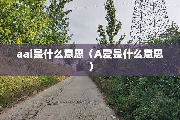aai是什么意思（A爱是什么意思）