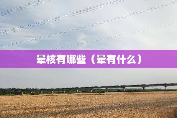 晕核有哪些（晕有什么）
