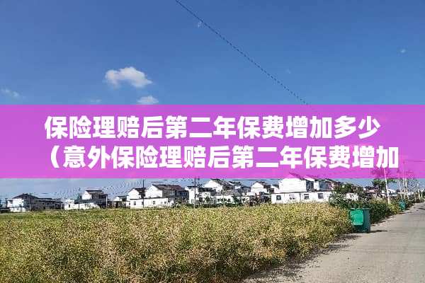 保险理赔后第二年保费增加多少（意外保险理赔后第二年保费增加多少）