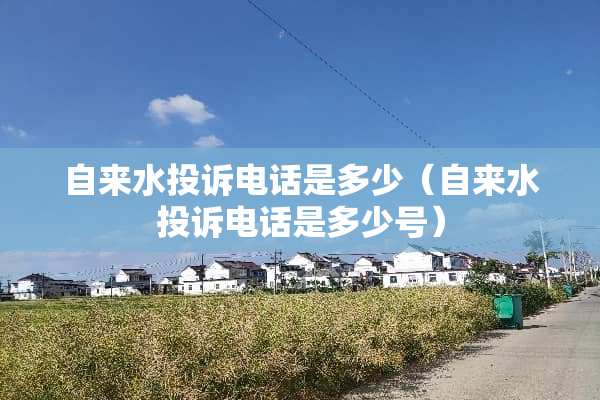 自来水投诉电话是多少（自来水投诉电话是多少号）