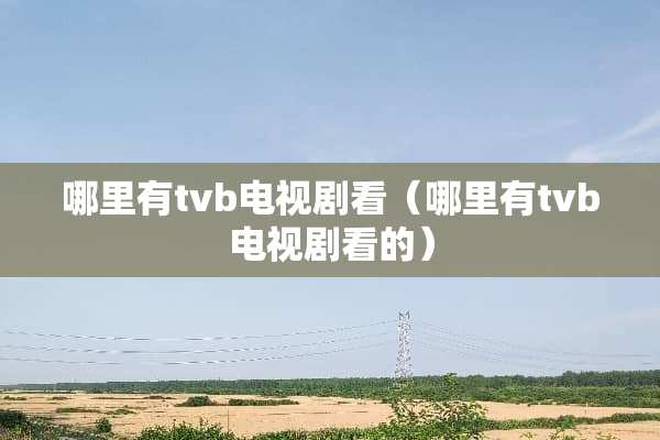 哪里有tvb电视剧看（哪里有tvb电视剧看的）
