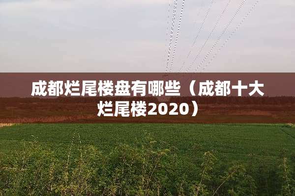 成都烂尾楼盘有哪些（成都十大烂尾楼2020）