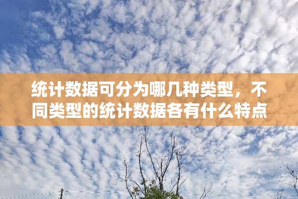 统计数据可分为哪几种类型，不同类型的统计数据各有什么特点？