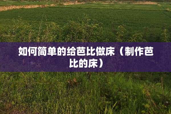 如何简单的给芭比做床（制作芭比的床）