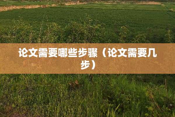 论文需要哪些步骤（论文需要几步）