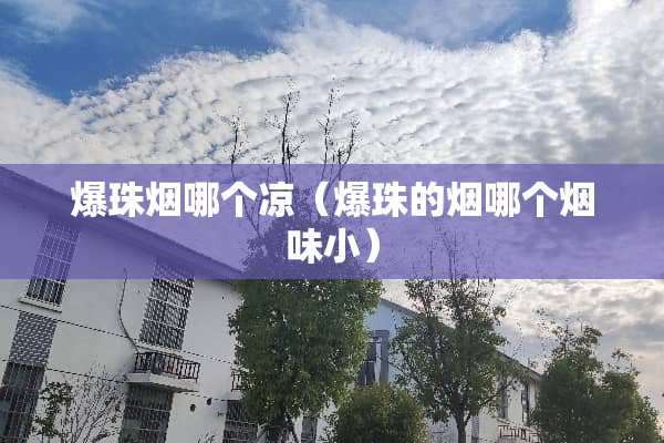 爆珠烟哪个凉（爆珠的烟哪个烟味小）
