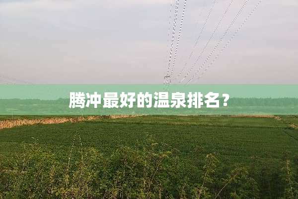 腾冲最好的温泉排名？