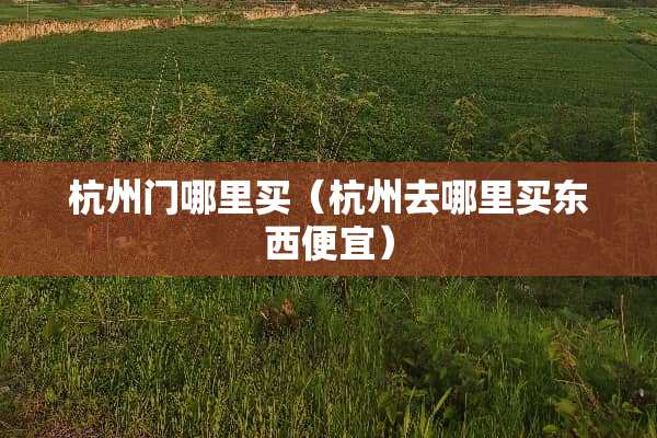 杭州门哪里买（杭州去哪里买东西便宜）